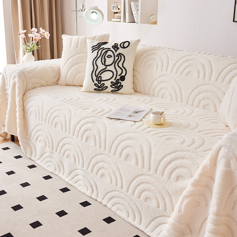 La tela de la cubierta del sofá se puede cubrir con sensación de alta calidad, manta de sofá, toalla de sofá de felpa de otoño e invierno, 2024 nueva toalla de cubierta completa