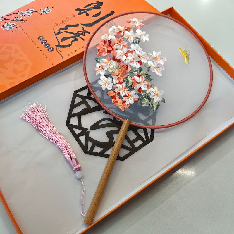 両面刺繍団扇古風扇子円扇刺繍扇子両面刺繍団扇蘇刺繍団扇漢服舞踏扇|undefined