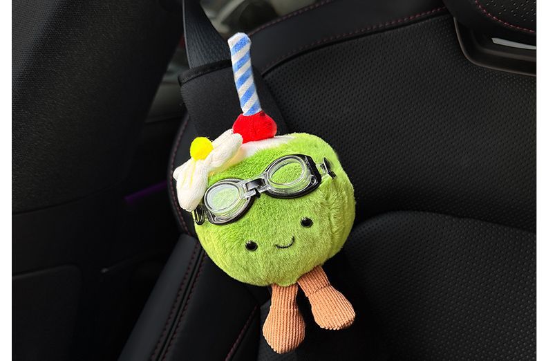 New Style Protective Goggles, Sunflower Lemonade, Seatbelt Shoulder Pads, Decorative Plush Doll, Car Decoration, Anti-Neck Strangulation for Women