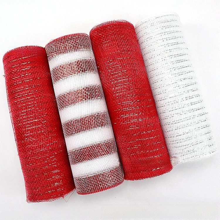 Christmas decoration net cloth PP plastic network cloth Amazon cross -border multiple gold silk packaging network home festivals ribbon