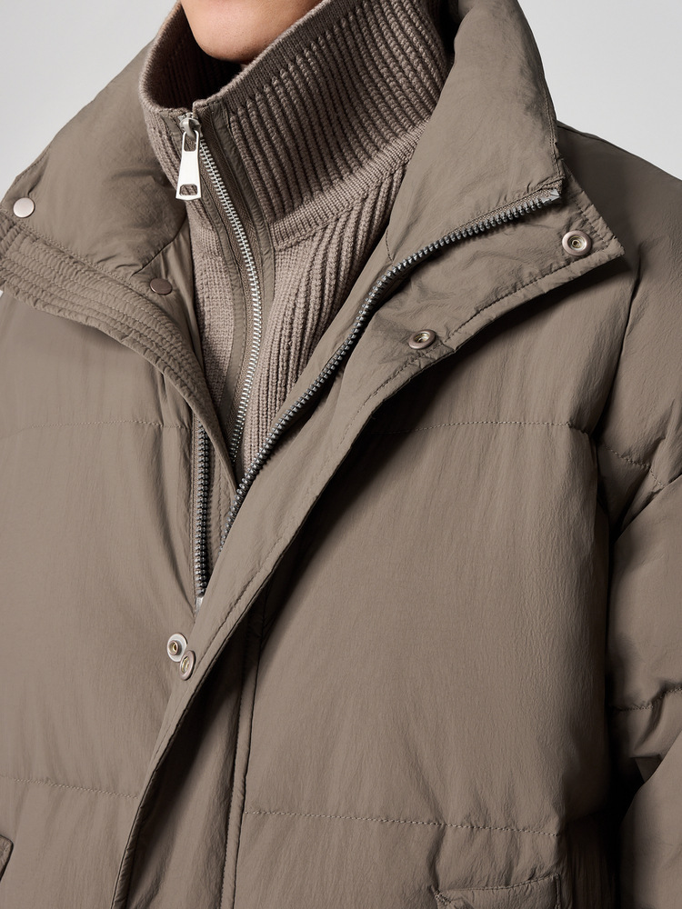 墨麦客の紳士服の偽の2つのつなぎ合わせのダウンジャケットの男性の2024冬の項の中の長いタイプの男性のダウンジャケットの88719