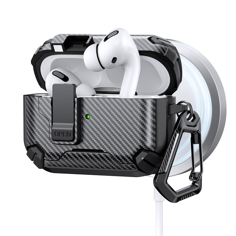 新型AirPods Pro 3保護ケース Apple AirPods 第4世代保護シェル 携帯電話スタンド 弾き出し式イヤホンケース|undefined