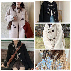 Factory-direct cowhorn toggles, wooden rope buckles, coat buttons for women's sweaters and jackets—premium leather fasteners with resin-backed pairs.