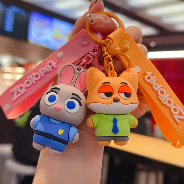 Cross-Border Zootopia Keychain Cartoon Judy Doll Small Pendant Car Bag Key Chain Pendant Wholesale
