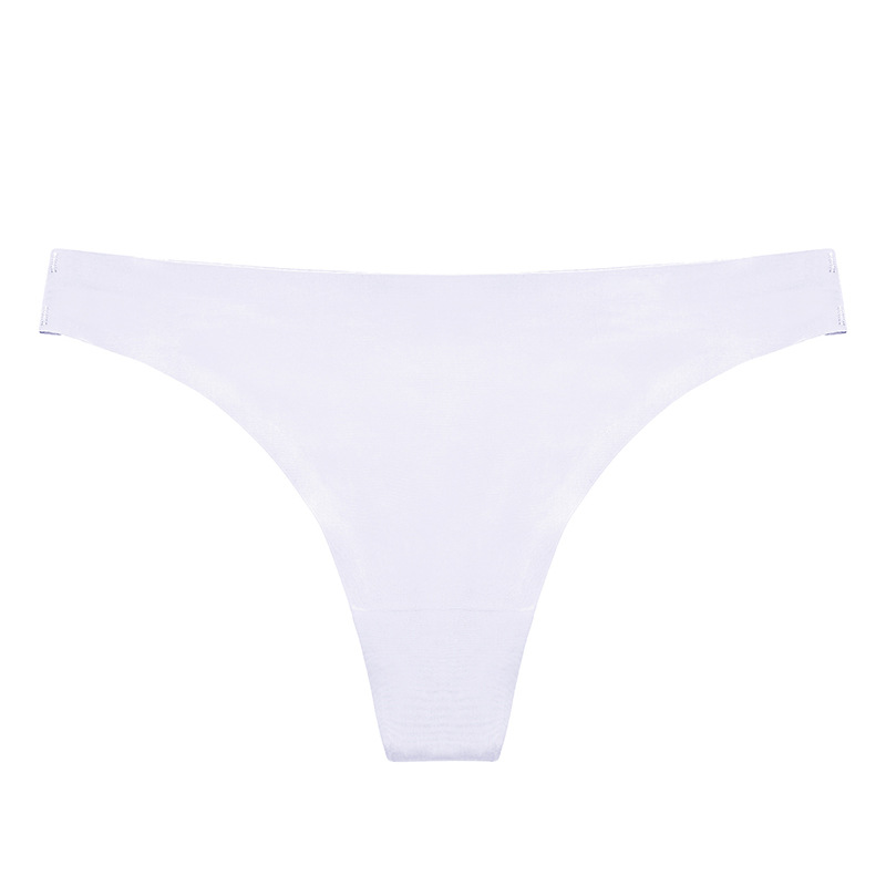 Transfronterizo de una pieza de seda de hielo brillante sin costuras Tanga sexy algodón entrepierna ropa interior deportiva fitness pantalones en forma de T