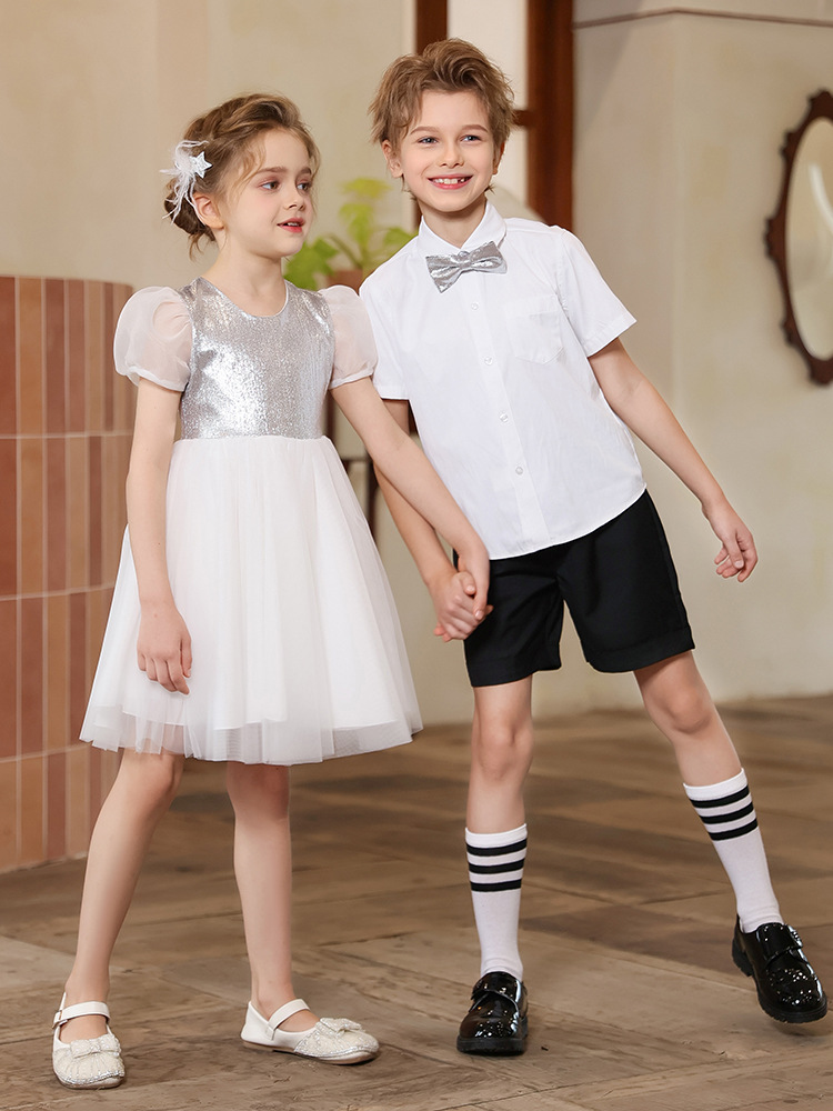 Uniforme de actuación del coro de niños del día de junio, foto de graduación de jardín de infantes, ropa de actuación, vestido de baile de recitación de poesía de escuela primaria y secundaria