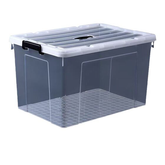 Extra Large Transparent Storage Box Household Clothes Toy Organiser Thickened Plastic Storage Box with Handler Storage Box