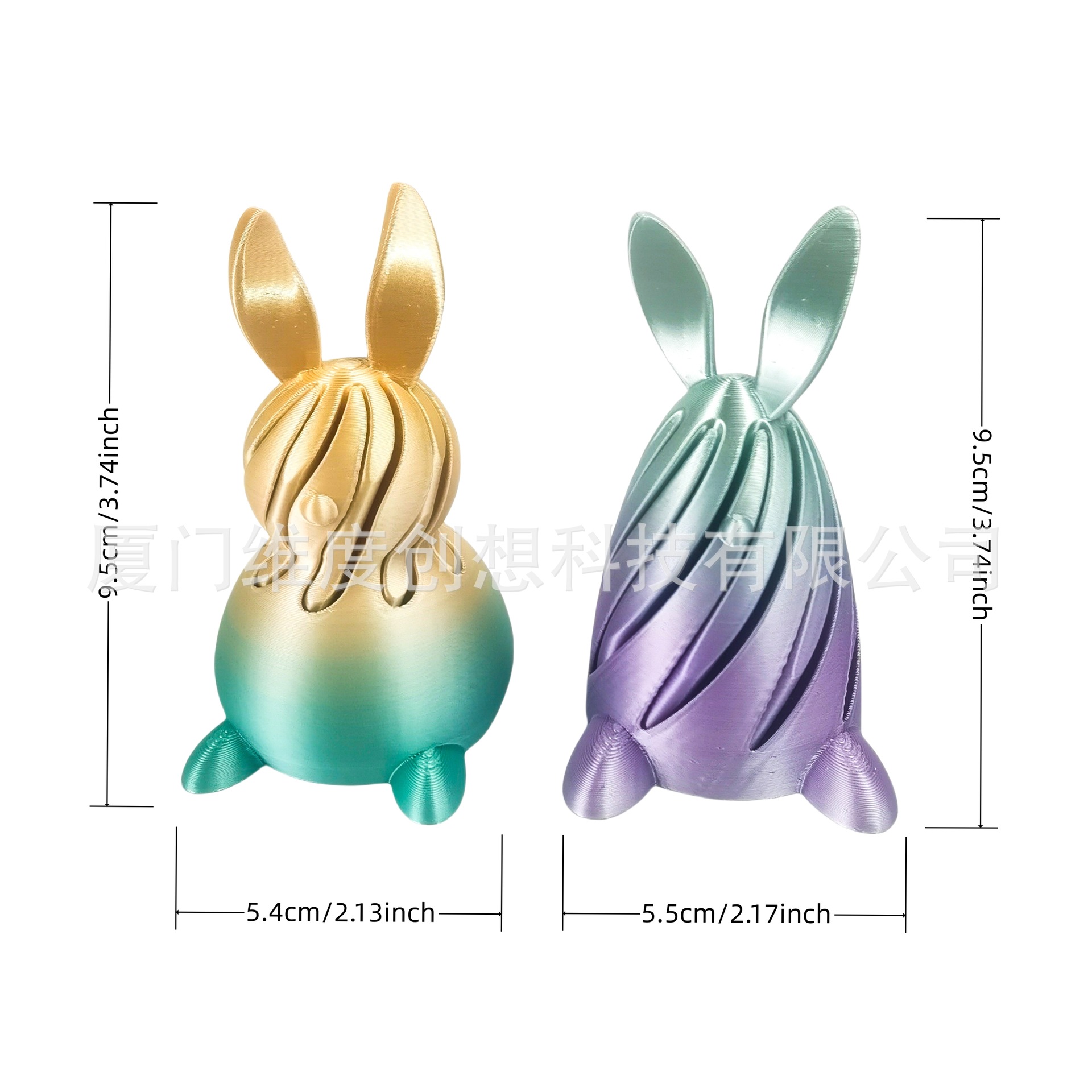 Explosión transfronteriza impresa en 3D juguetes descomprimidos conejo de Pascua a través de espiral empuje empuje música barraca artefactos adornos