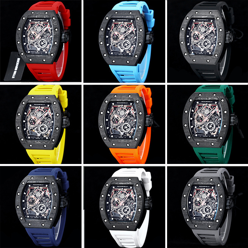 Chronograph Zf Richard Mille Barrel Bbw Cross-Border Foreign Trade Wholesale Mechanical Ys High-End Watch Waterproof Ultra-Thin Jb