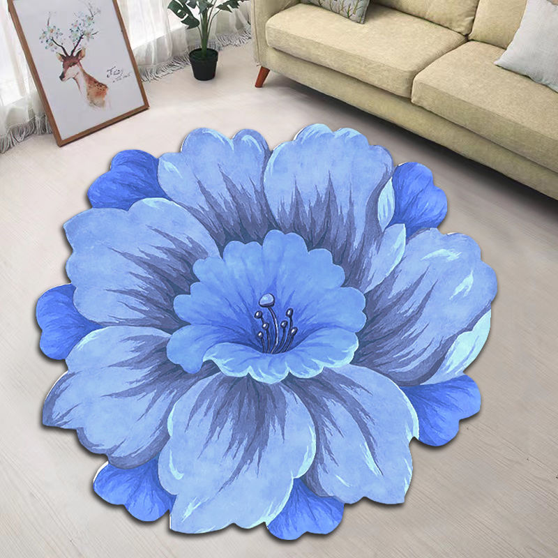 Creative Flower Living Room Coffee Table Runner Home Office Bedroom Entrance Mat Bedside Runner Decorative Rugs