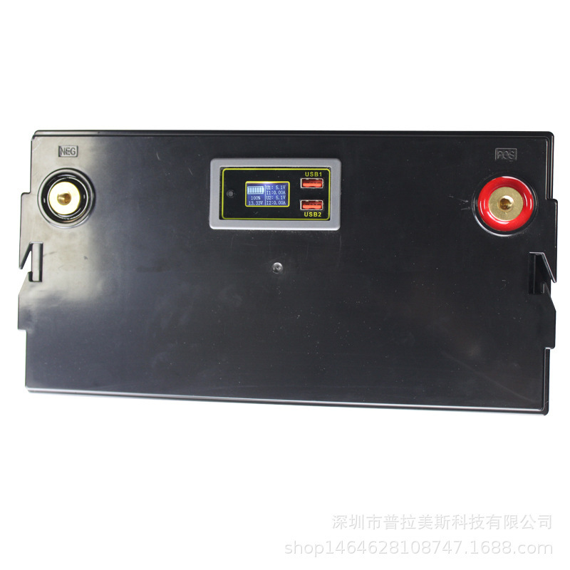 12V lithium iron phosphate battery pack 100HAH dual USB output outdoor energy storage UPS power camping backup battery