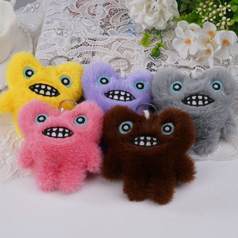 Cartoon Big-Toothed Monster Plush Pendant, Ugly-Cute Monster Funny Plush Pendant, Cute-Toothed Monster Keychain Pendant Cartoon Big-Toothed Monster Plush Pendant, Ugly-Cute Monster Funny Plush Pendant, Cute-Toothed Monster Keychain Pendant