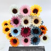 仿真太阳花朵 9厘米向日葵花婚庆婚礼布置家居装饰手工雏菊花批发