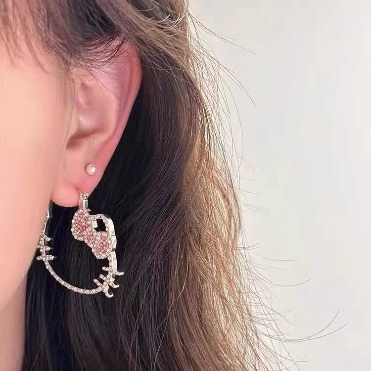Серебряные модные ретро серьги, аксессуар в виде мультфильма, украшение из diamonds