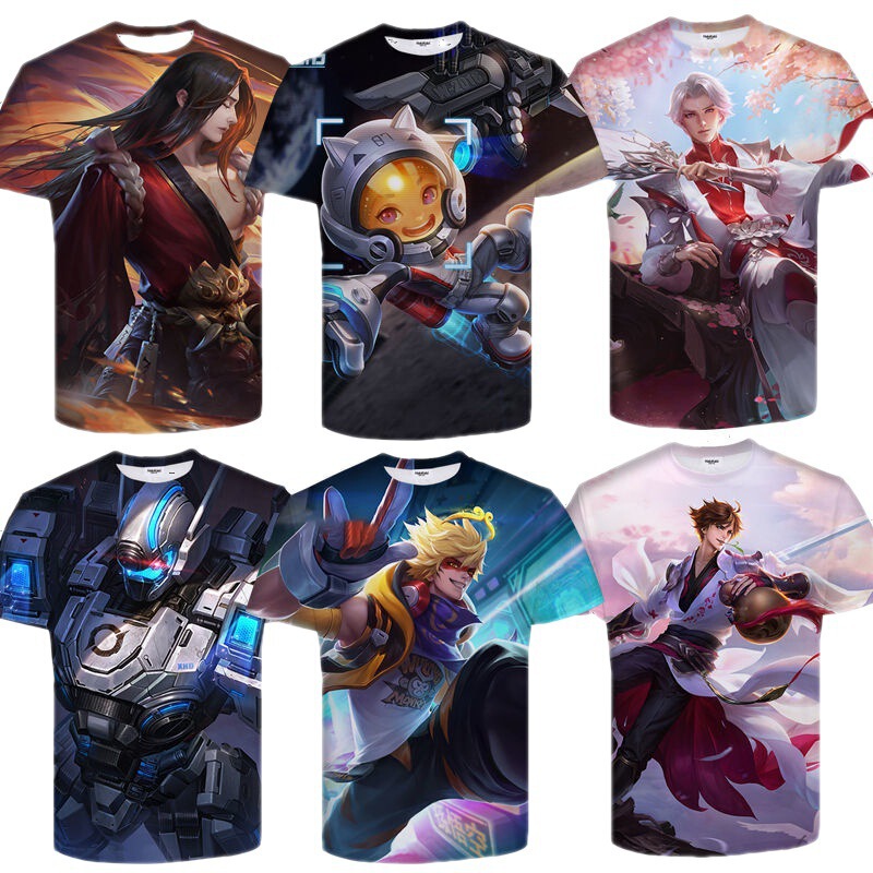 King Glory Short-sleeved T-shirt Men's Spring and Summer New Teenager T-shirt Primary and Middle School Students Children's Top ins King Glory Short-sleeved T-shirt Men's Spring and Summer New Teenager T-shirt Primary and Middle School Students Children's Top ins