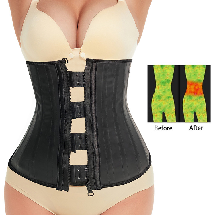 Latex corset belt 25 bone corset rubber...