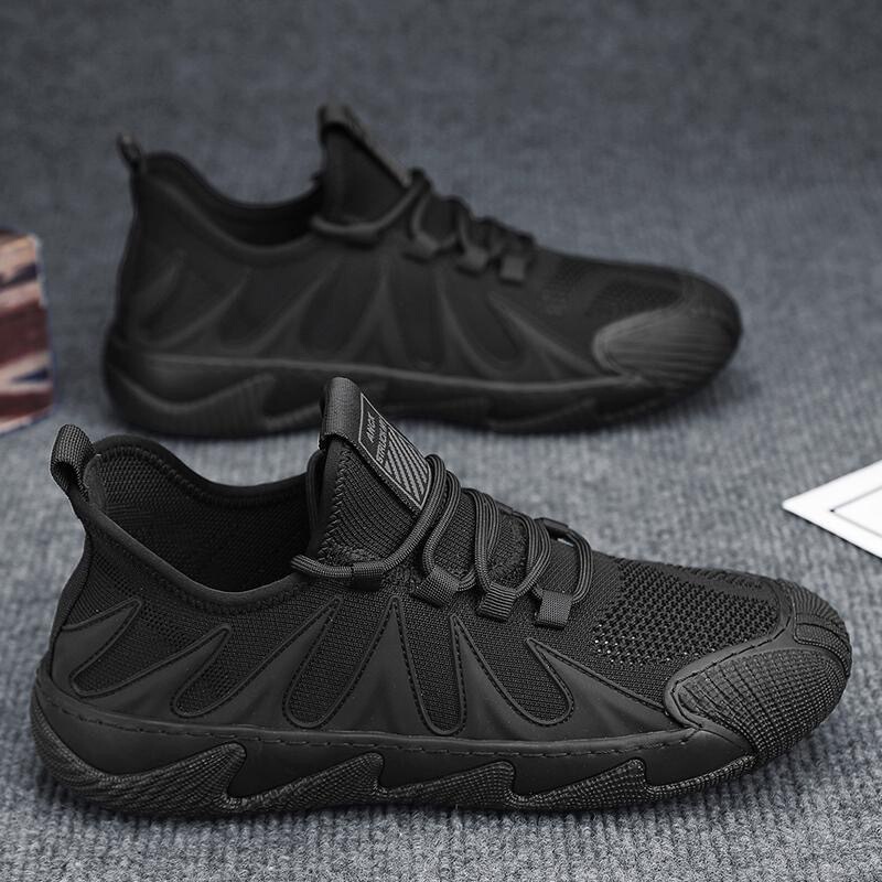 Men's Shoes 2023 New Summer Breathable Mesh Surface Flying Woven Deodorant Mesh Shoes Sports Leisure Labor Protection Work Lightweight Trendy Shoes