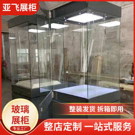 定制首饰展示柜橱窗样品柜博物馆陈列柜玻璃柜台玉器古玩古董展览