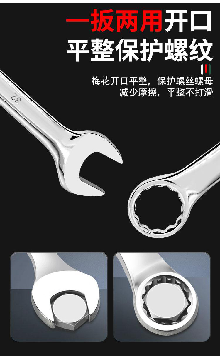 Cross-Border Thickened Canvas Bag Dual-Purpose Wrench Set, 6-22 Piece Open-End Double-Headed Torx Wrench Tools Wholesale