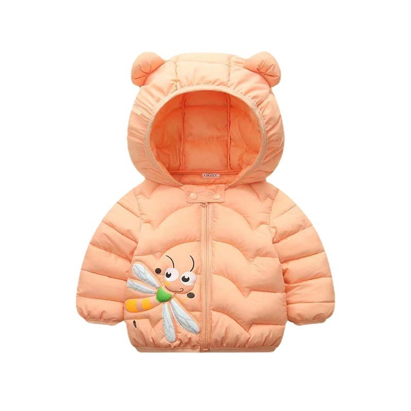Ropa para niños 2024 Otoño e Invierno nueva ropa acolchada de algodón para niños tela antiincrustante láser para bebés niños y niñas con capucha ropa acolchada de algodón