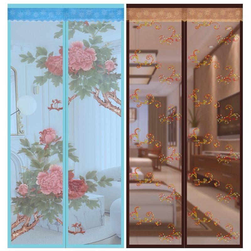 Summer magnetic mosquito-proof door curtain summer household Velcro gauze curtain encryption punch-free mute automatic bedroom screen window Summer magnetic mosquito-proof door curtain summer household Velcro gauze curtain encryption punch-free mute automatic bedroom screen window