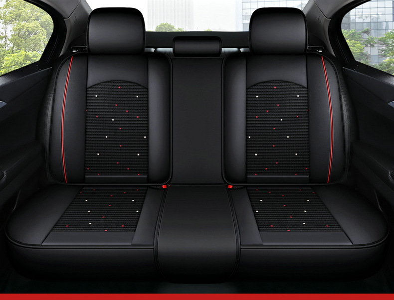 Four seasons seat cover surrounded by leather universal cushion for ice silk seat cover car seat cover temu foreign trade wholesale