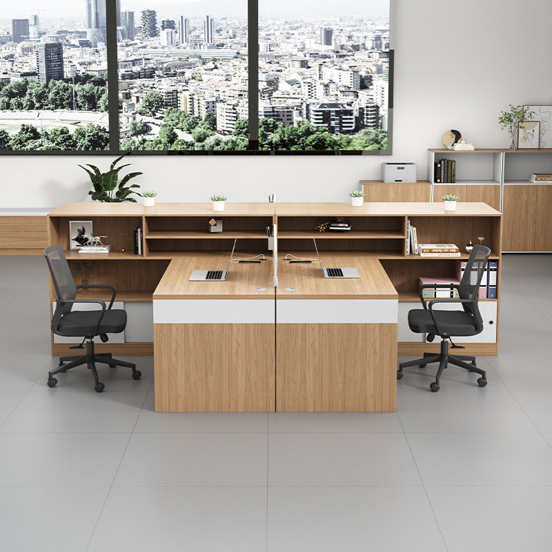 Shengli staff office desk and chair set, financial employee workstation, double-face-to-face, simple modern office desk