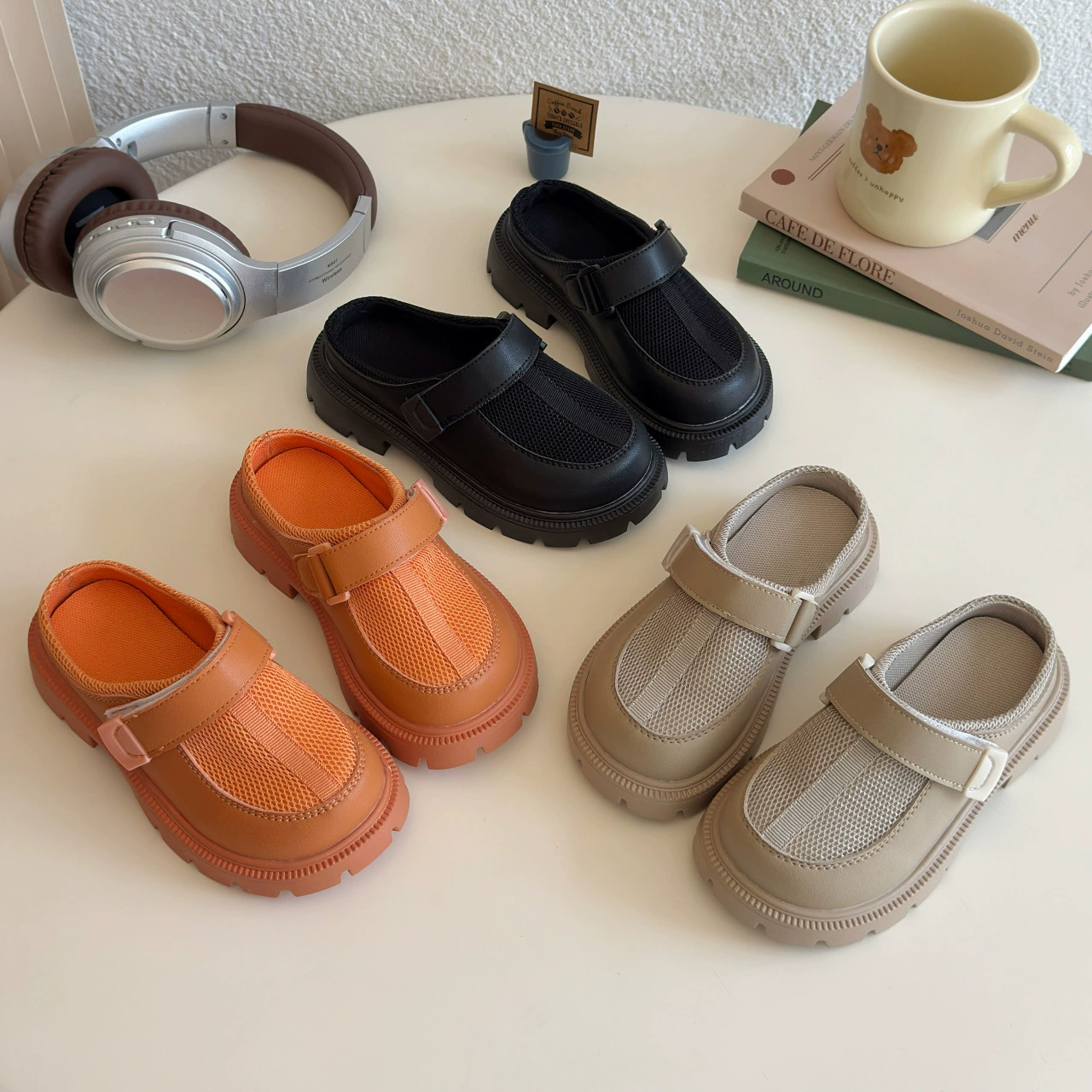 2025 новый толстой подошвы с половиной тапочек девушки носят спорт и отдых