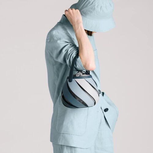Cylindrical Contrast-Color Tote & Crossbody Bag | Handbags | Niche Cross-Border Women's Shoulder Bag | Geometric Patchwork Bucket Bag