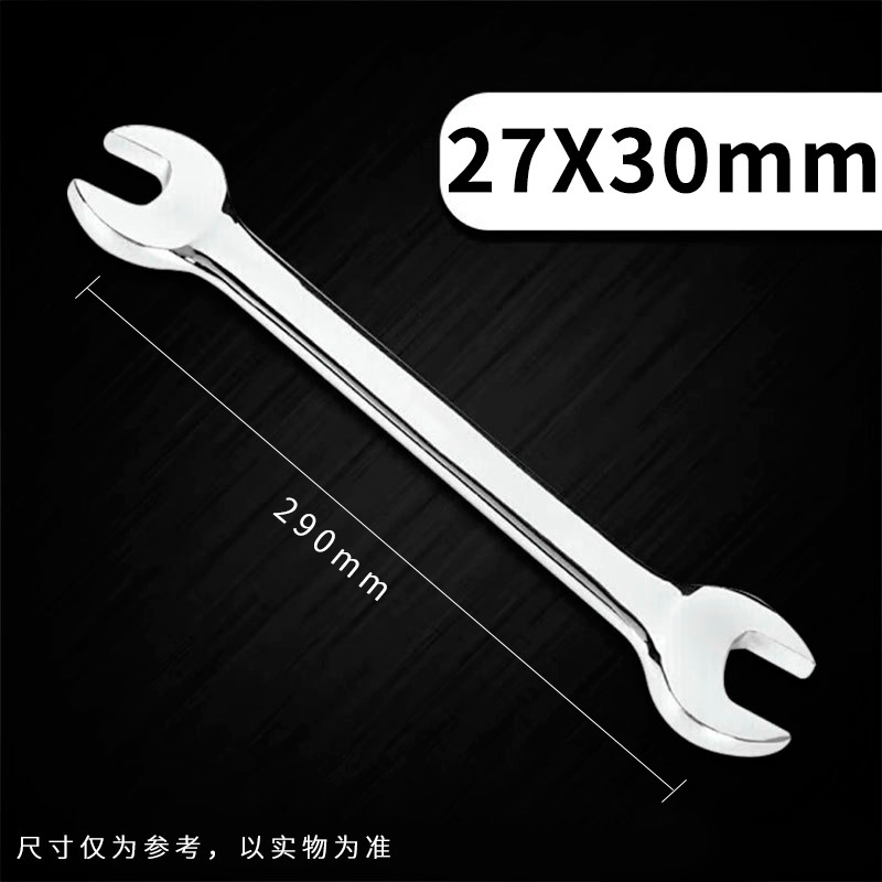 Llave de boca abierta de acero al cromo vanadio genuino, herramienta de grado industrial para reparación de automóviles, llave de boca abierta de doble extremo, llave fija de 8-32 mm.