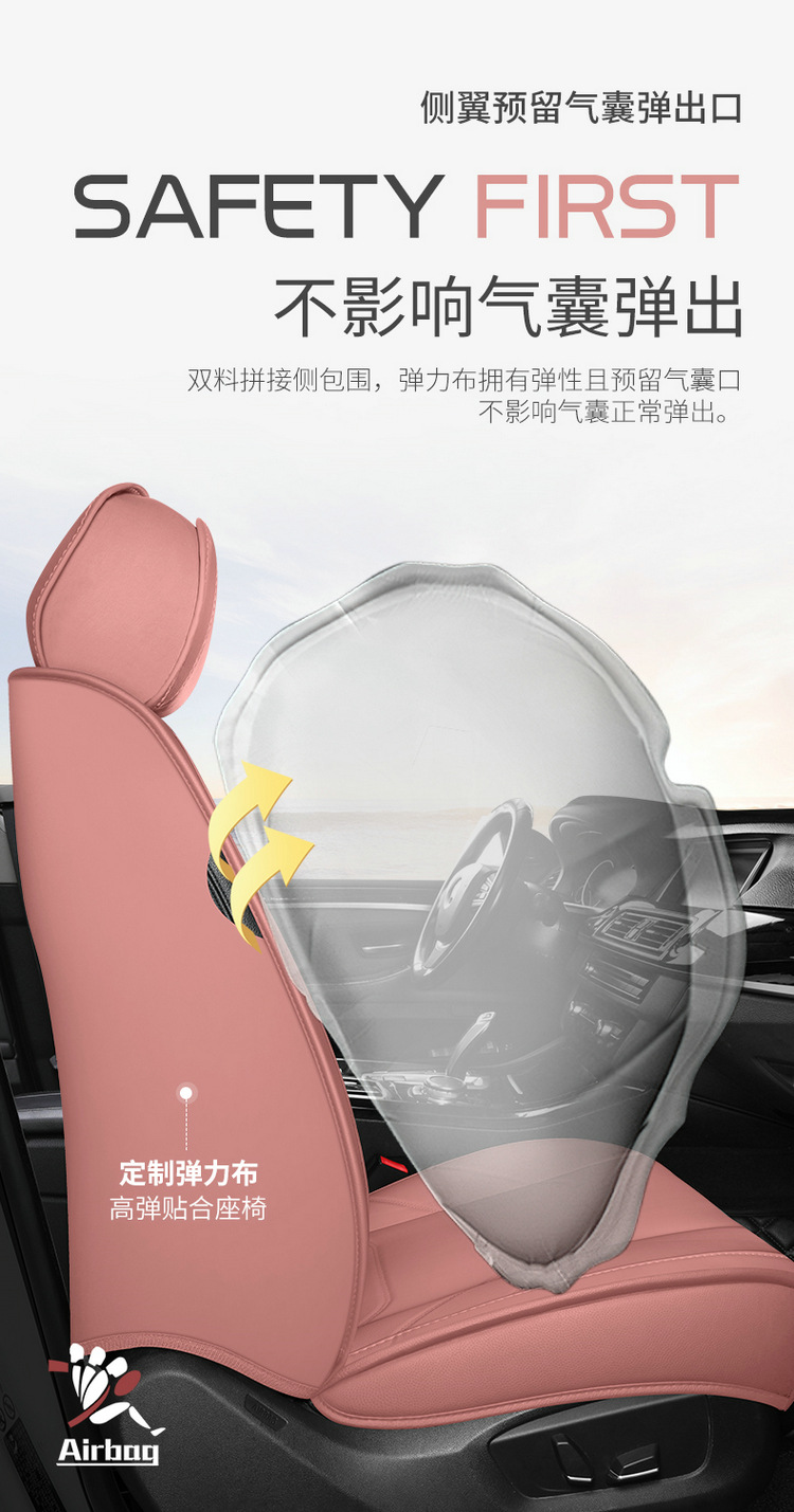 Five-Seat Car Seat Cushions, Fully Enclosed, Suitable for All Seasons, Full Leather Car Seat Covers, Wear-Resistant and Dirt-Resistant Leather Car Seat Cushions