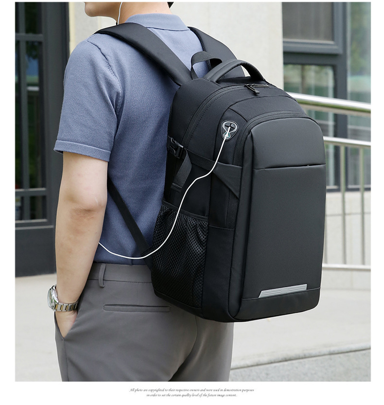 Student schoolbags, usb large-capacity backpacks, men's multi-pocket laptop bags, business commuting travel backpacks undefined