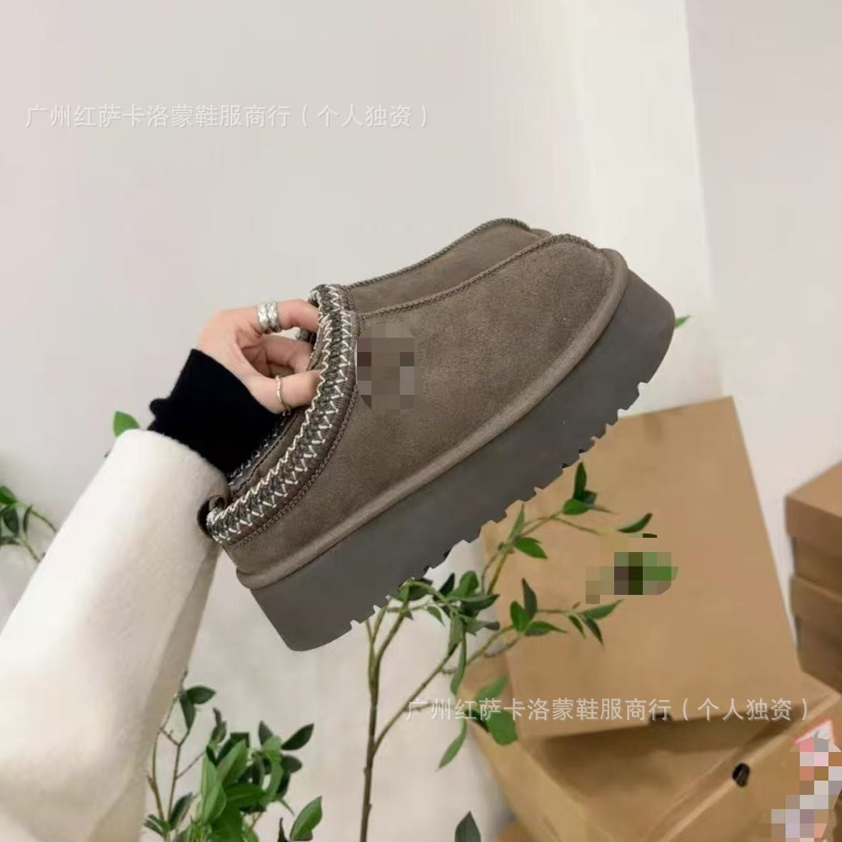 Zapatos Pitian Tazz, botas de nieve nacionales, piel de mujer, zapatillas de algodón con un pie cálido.