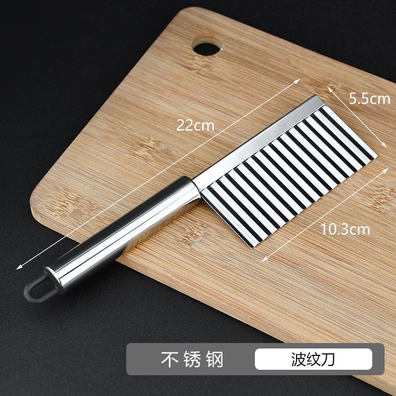 不锈钢土豆刀波浪刀 狼牙切条器切菜器波纹刀切花式薯条刀|undefined