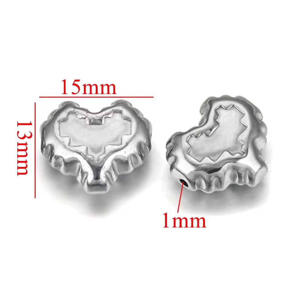 Perforación de acero inoxidable gran agujero diafragma de perlas de oro 18K colgante collar perlas DIY joyas pulseras al por mayor