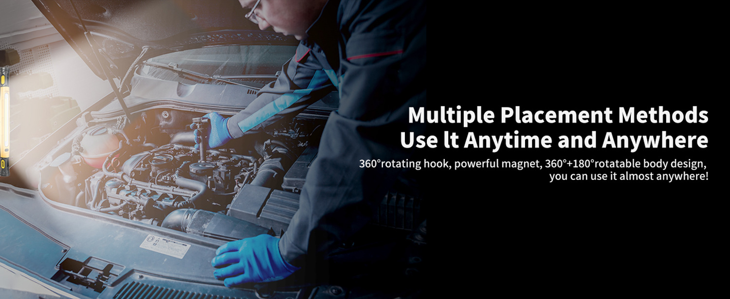 Led Auto Repair Light, Inspection Light, Type-C Charging, Long Battery Life, Magnetic Attachment, Multifunctional, Foldableable Lighting Work Light