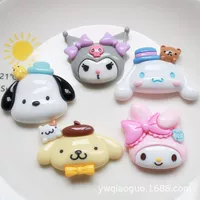 DIY смола мультфильм уши собака Мерло чехол для телефона декоративные аксессуары для волос шпилька ящик для хранения патч материал