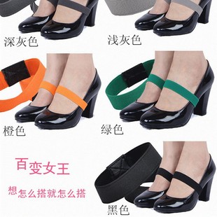 Single-layer shoes high-heeled shoes lace/prevent high-heeled shoes from not heel/elastic band/multi-color
