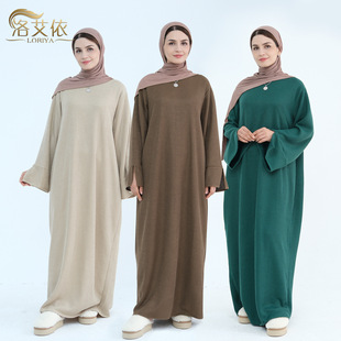 Loriya2024 AliExpress Dubai Middle East Autumn Winter Thickened Knitted Loose Sweater dress LR912