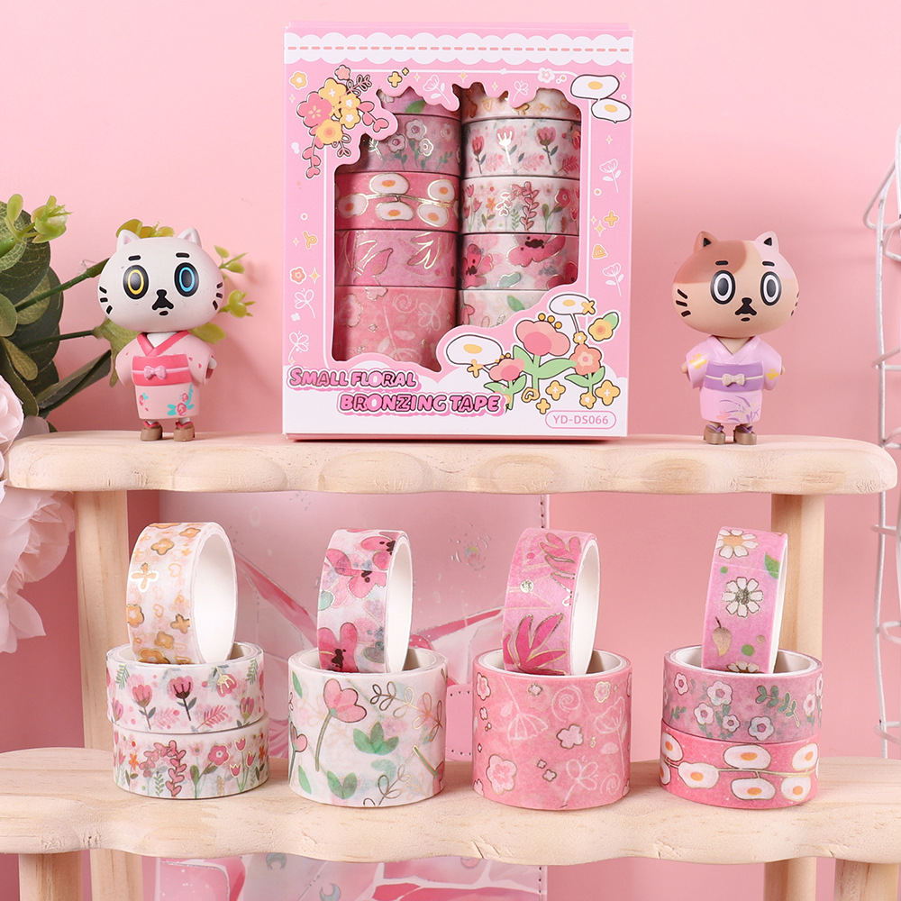 96g Weight Washi Tape Stationery Type 1 Set Quantity Learning Occasion Washi Material Ditsy Floral, Flower Pattern Cute, Pastoral Style Pink Color 1 Set Ditsy Floral Flower Learning Washi Cute Pastoral Washi Tape 4
