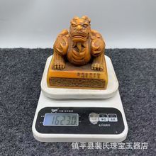 珍品收藏古法琉璃龙玺印章摆件,品相完好,实物拍摄。