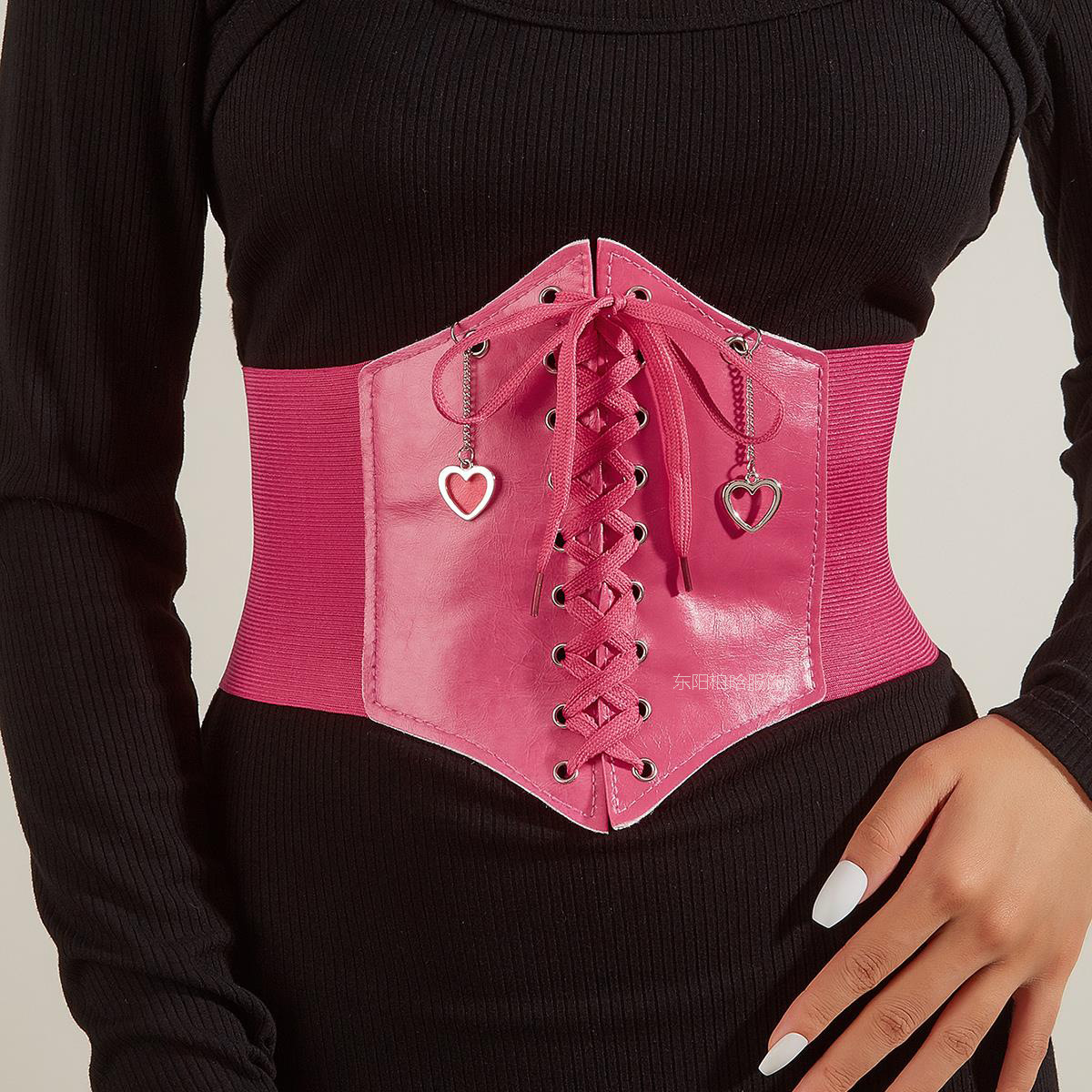 Europe and America fashion Trend love Pendant Accessories Frenum Elastic Girdle breast binding belt lady Wide girdle