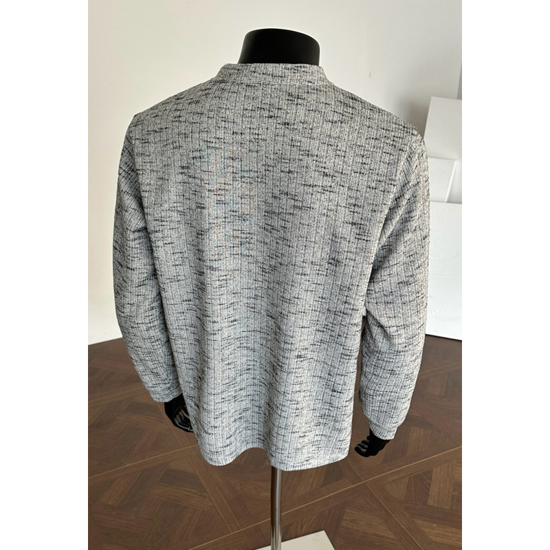 Langarmshirt aus Schneeflockengarn für Herren, trendige Frühlingsmarke, lockeres und lässiges Oberteil, gestrickte Basisschicht im amerikanischen Stil_voghion.com