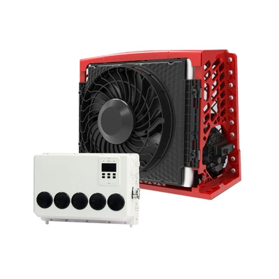 Zhongcheng 24V Vehicle Air Conditioner 12/24V Parking Air Conditioner Vehicle and Truck Air Conditioner Car Air Conditioning Compressor (Automotive air conditioning) - 24v-five-hole-indoor-unit-box-type-outdoor-unit