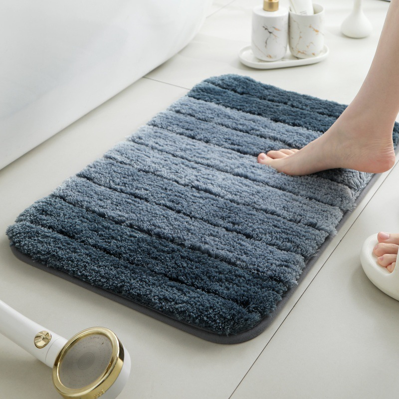 Transfronterizo Chenille puerta absorción pie pie estera de puerta estera de piso para mascotas gruesa encriptada estera de piso de baño de color gradiente