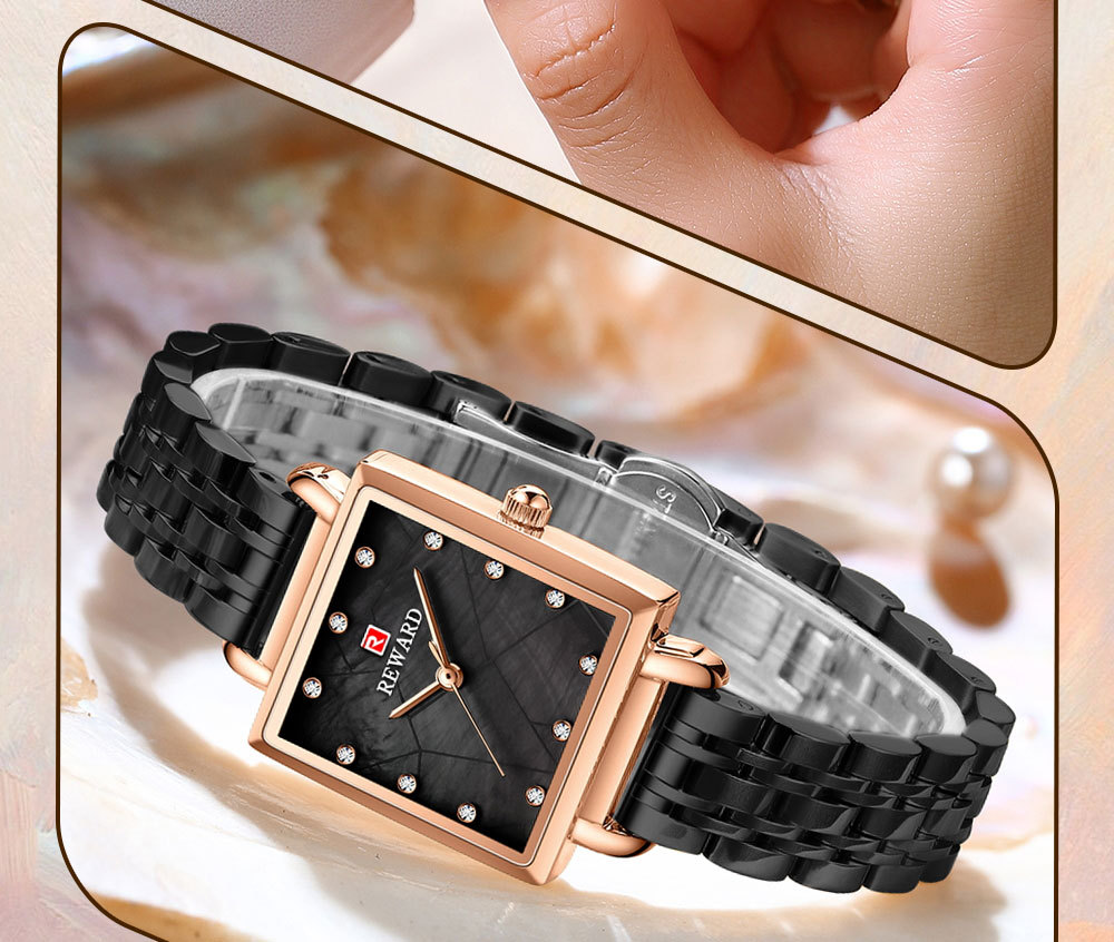 Elegant Women's Quartz Watch Waterproof Square Face Fashion Style_voghion.com