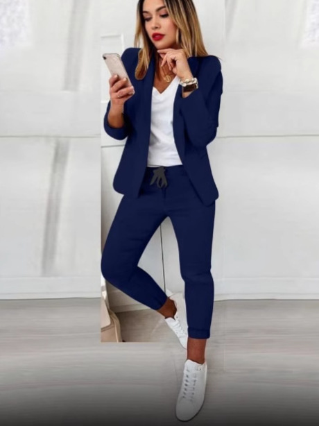 ヨーロッパとアメリカのクロスボーダー願いアマゾン独立ステーション AliExpress 新しいカジュアルファッションスーツスーツ婦人服スーツ|undefined