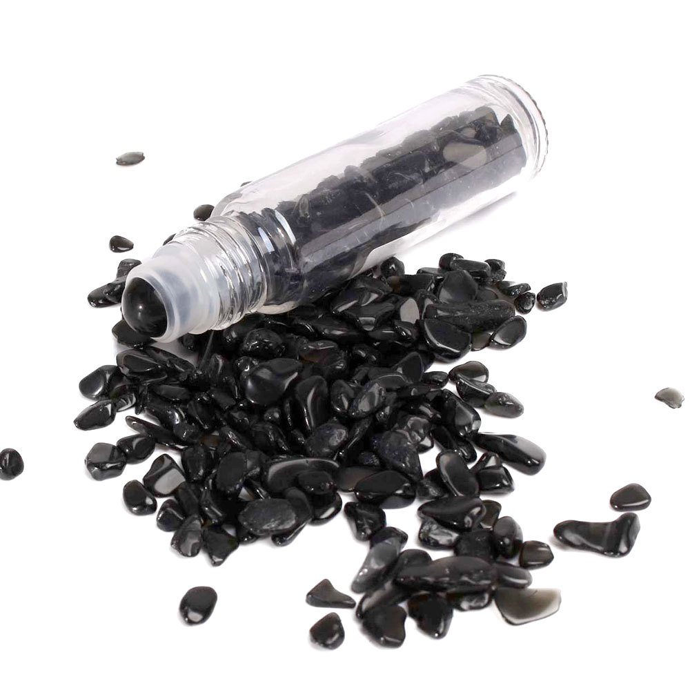 10ml; 금 흑요석 자갈; 유리 대나무 덮개