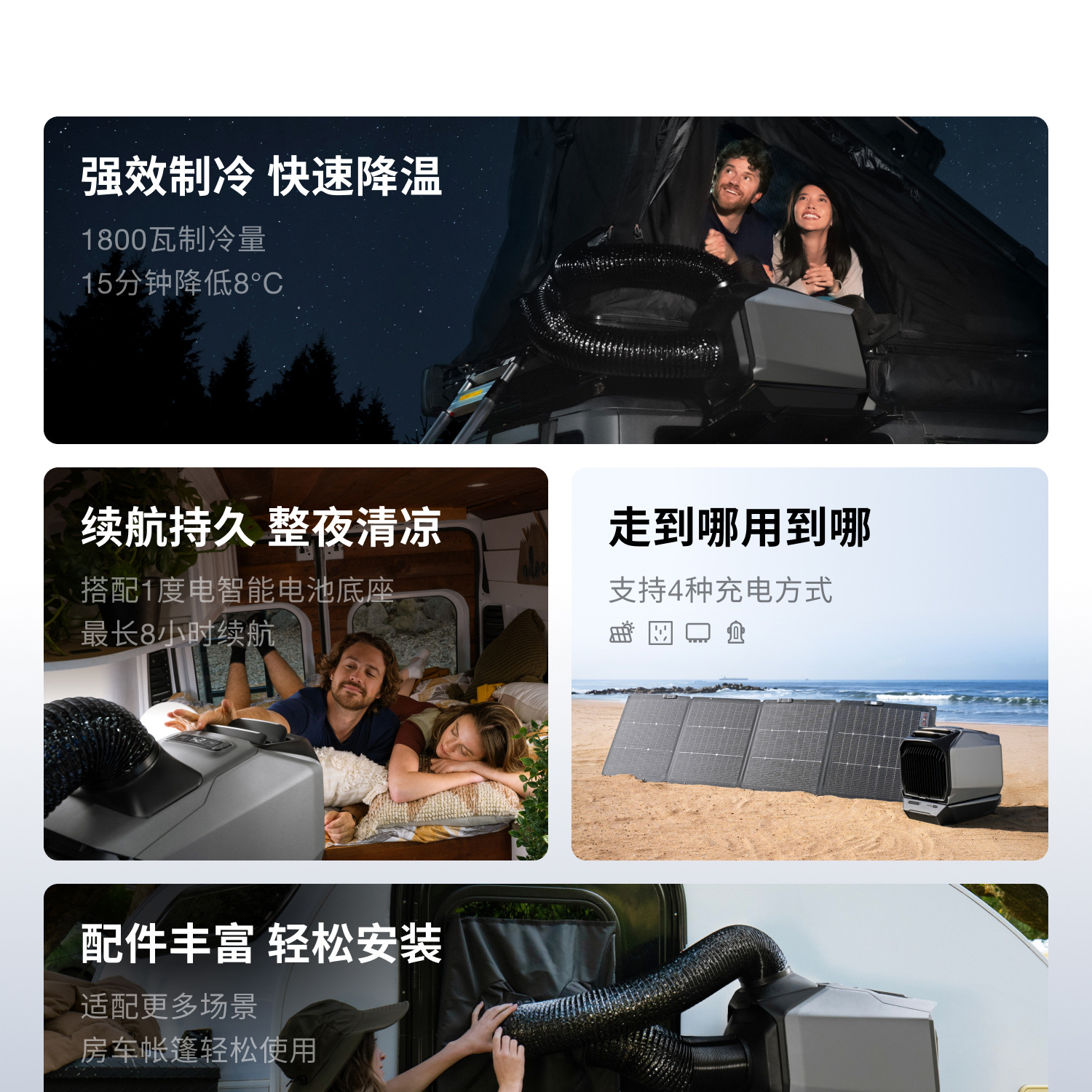 Ef Ecoflow Zhenghao Car Air Conditioner Wave3 Outdoor Mobile Air Conditioning Unit Battery Base Set