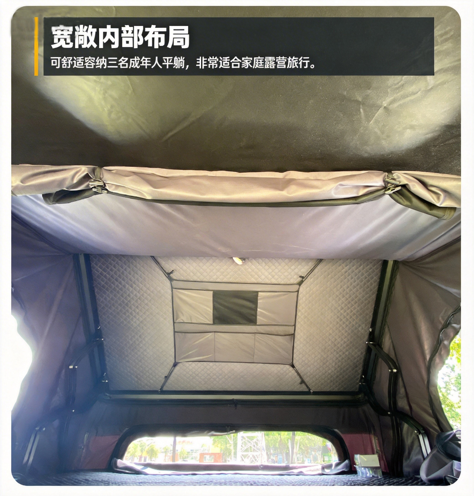 Factory Aluminum Alloy Roof Tent Car Travel Hard Shell Car Tent Outdoor Camping Self-Driving Tour Roof Tent